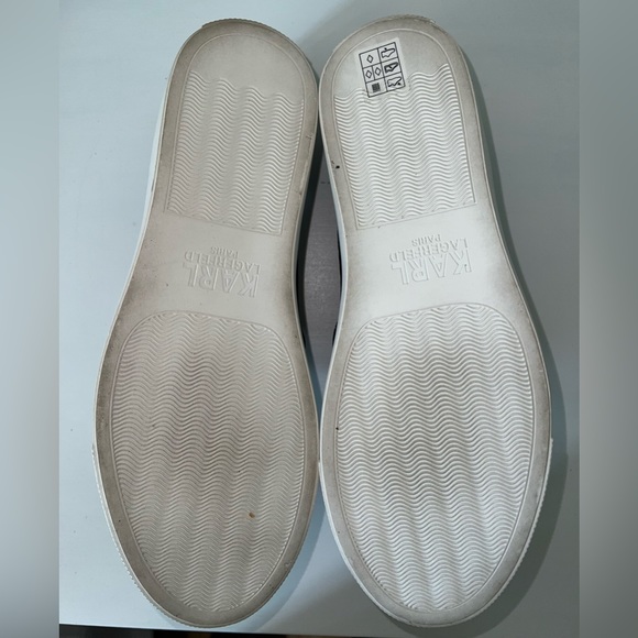 🇺🇸 Karl Lagerfeld Embellished Navy Loafers marked 7.5 - Picture 3 of 3